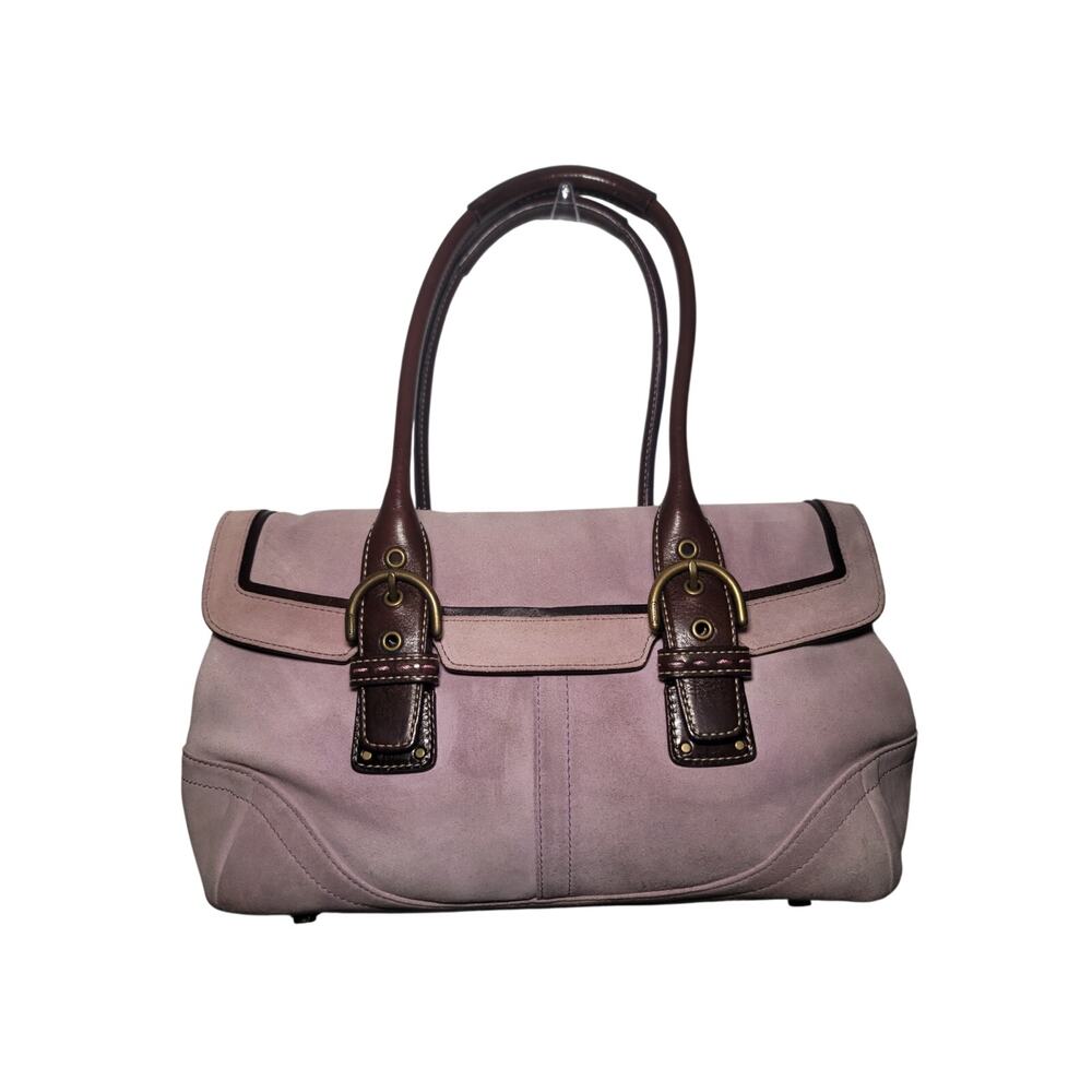 Y2k Coach Soho Suede Satchel Lavender Lilac